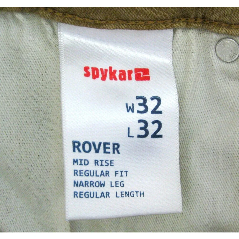 Spykar Jeans Mens 32x32 Brown Tan Beige Skinny Denim Pants 5 Pockets Rover
